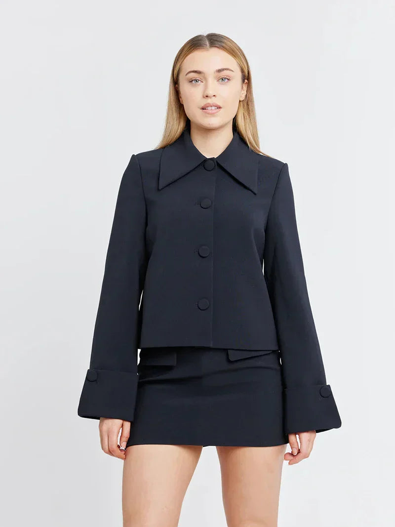 סט שני חלקים מחויט בלייזר וחצאית מיני - מויה